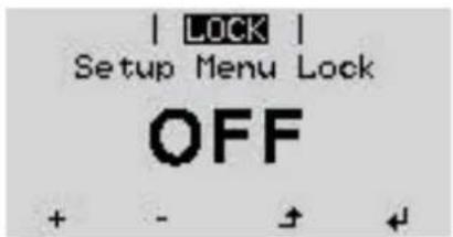Fronius Primo 4.0-1 - Switching the key lock on and off - 4