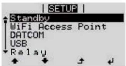 Fronius Primo 4.0-1 - Entering the SETUP menu item - 2