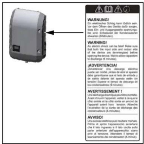 Fronius Primo 3.5-1 - Avertissements sur l'appareil - 1