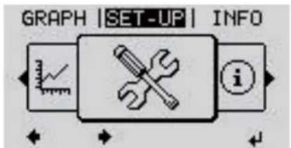 Fronius Primo 3.5-1 - De menu-optie SETUP openen - 1