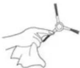 Ultenic D5s Pro - Nettoyer les brosses latérales, la brosse à roulement, les roues omnidirectionnelles et les capteurs - 3