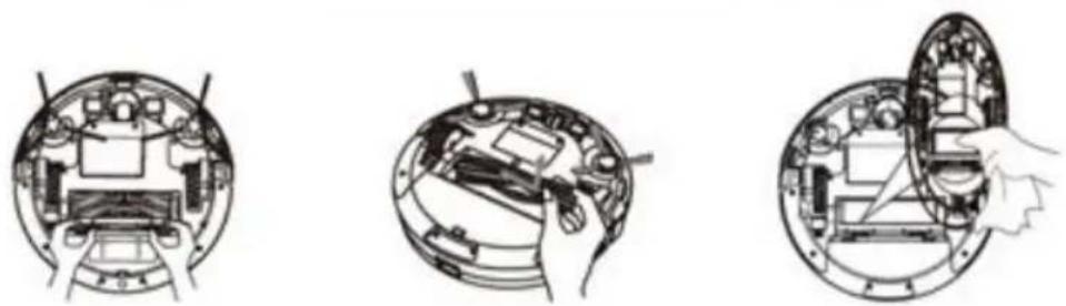 Ultenic D5s Pro - Nettoyer les brosses latérales, la brosse à roulement, les roues omnidirectionnelles et les capteurs - 1