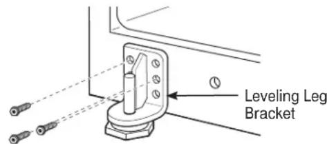 GE Artistry ABE20EGEBS - REMOVE BOTTOM HINGE AND LEVELING LEG - 2