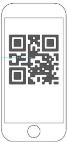 Smartphone screen displaying a QR code, likely for scanning to access digital content or a link.