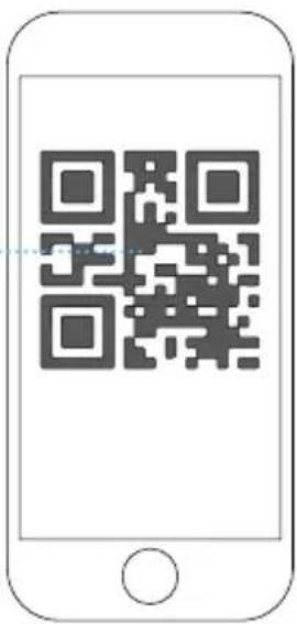 Smartphone screen displaying a QR code image, likely for scanning to access digital content.
