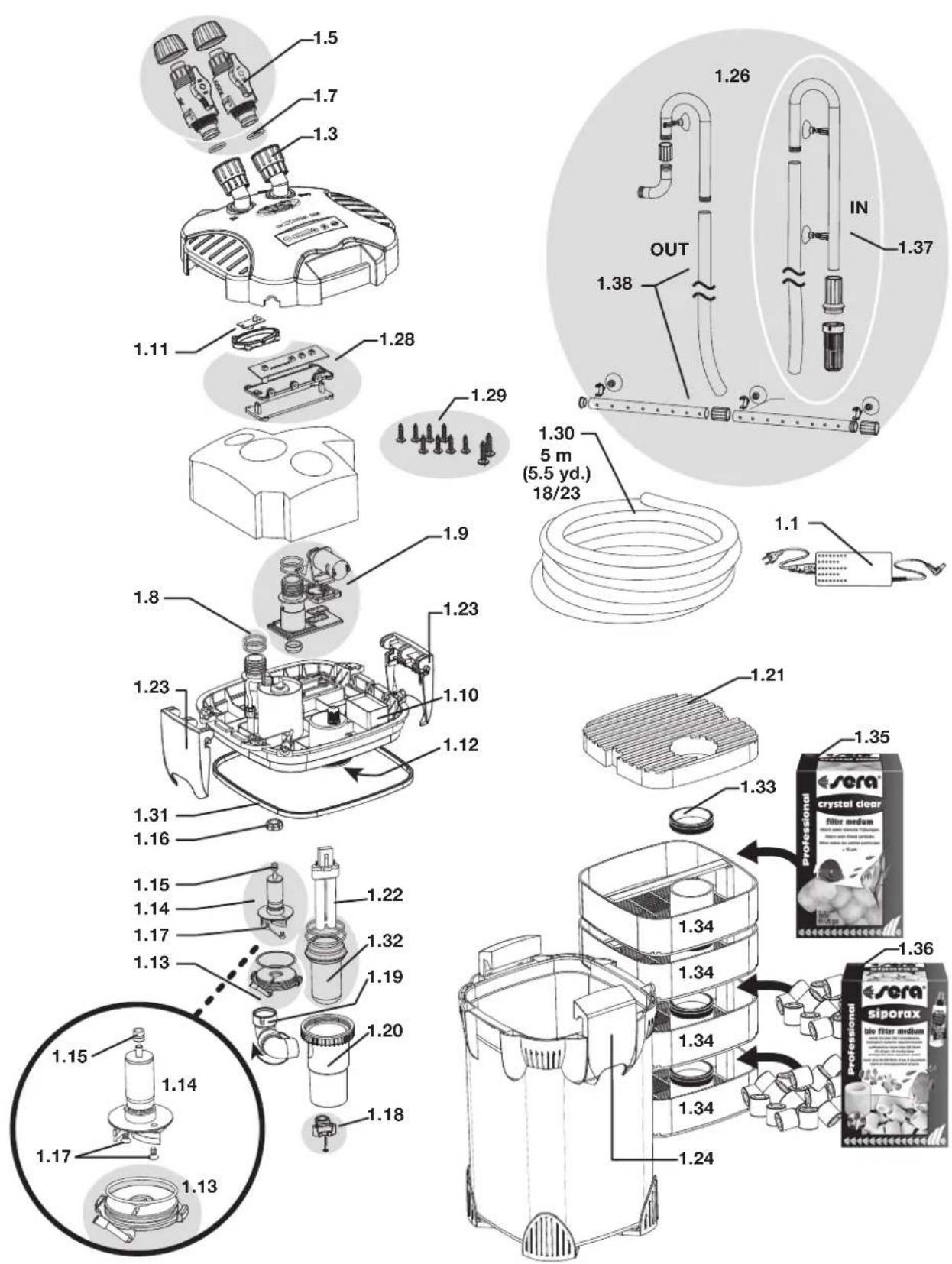sera UVC-Xtreme 800 - US Electronically adjustable external filters - 5