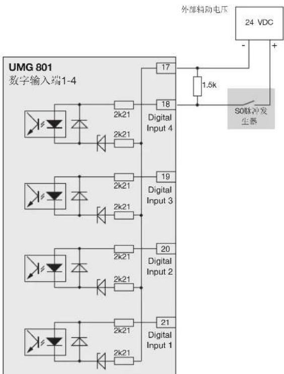 Janitza UMG 801 - S0 - 脉冲输入端 - 1