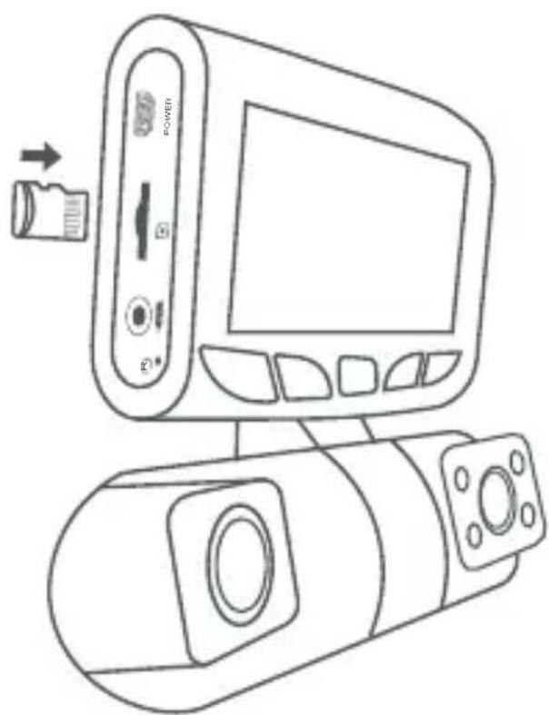 Rexing S1 - Insérez la carte mémoire - 1