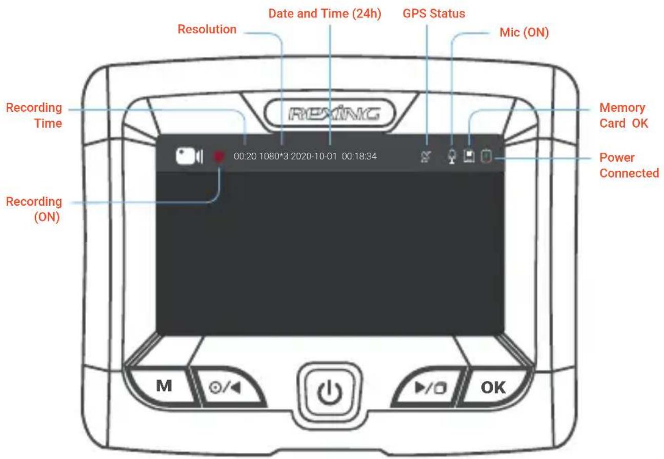 Rexing S1 - Screen Icons - 1