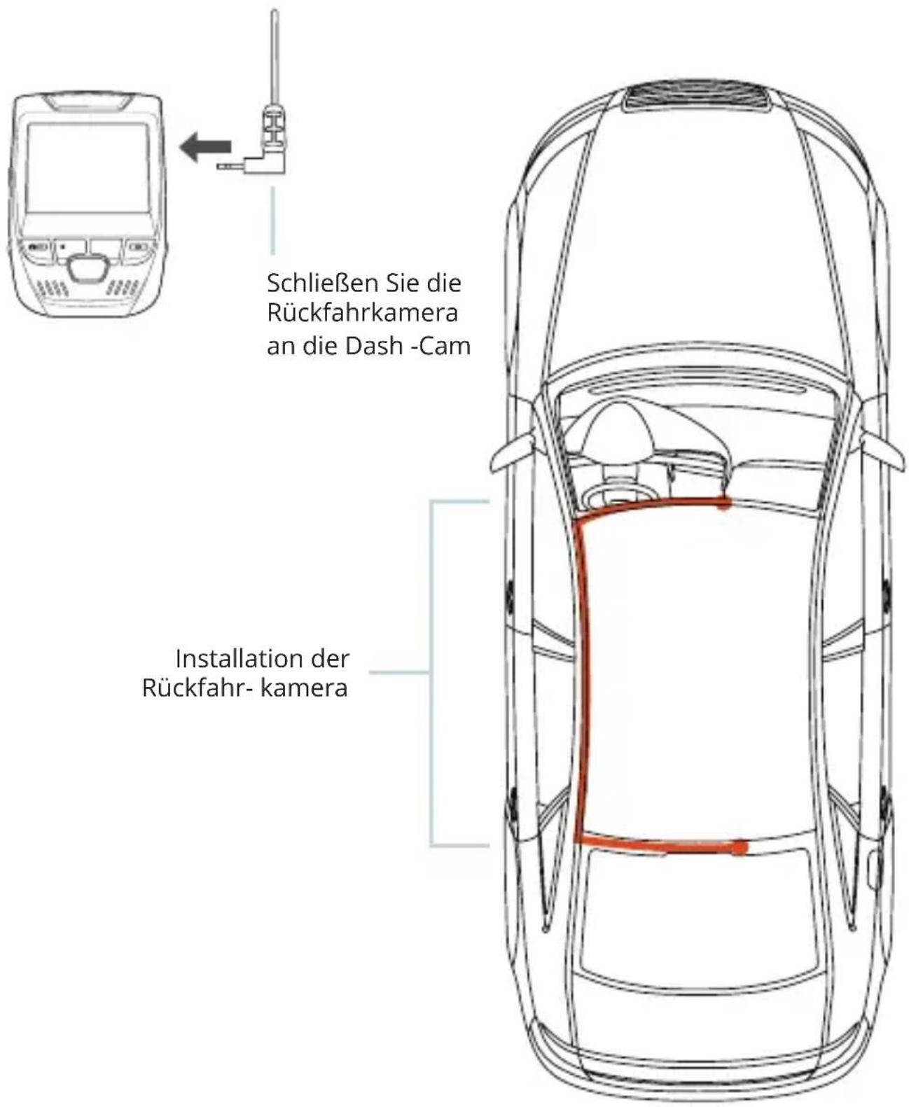 Rexing V1P-4K - Schritt 4: Rückfahrkamera befestigen - 1