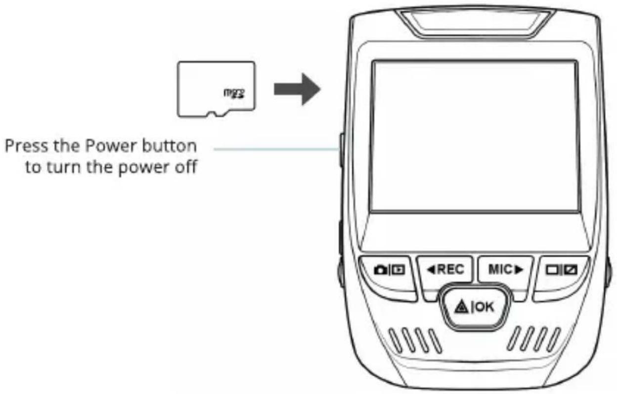 Rexing V1P-4K - Step 2: Insert the Memory Card - 1