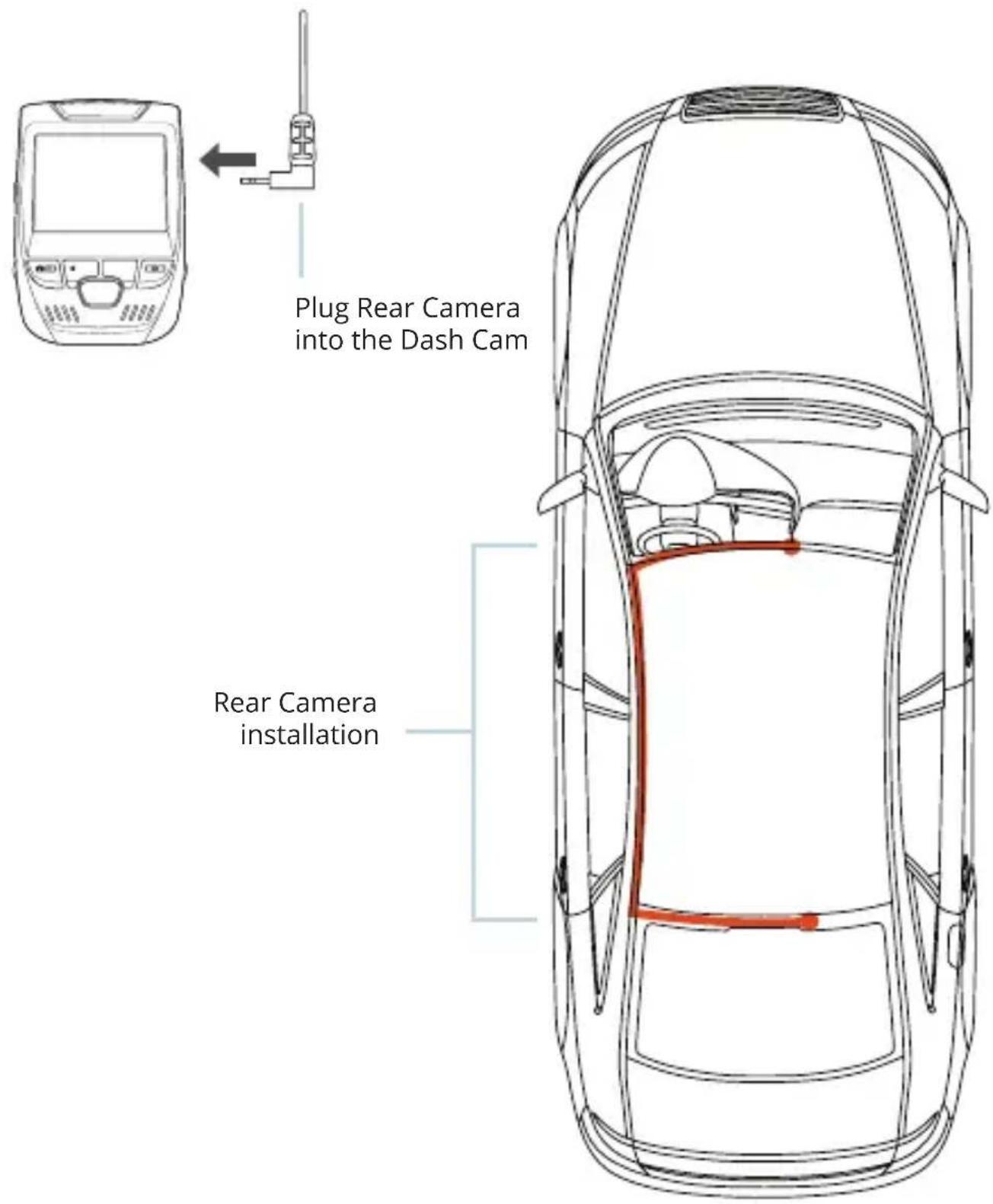 Rexing V1P-4K - Step 4: Mount the Rear Camera - 1