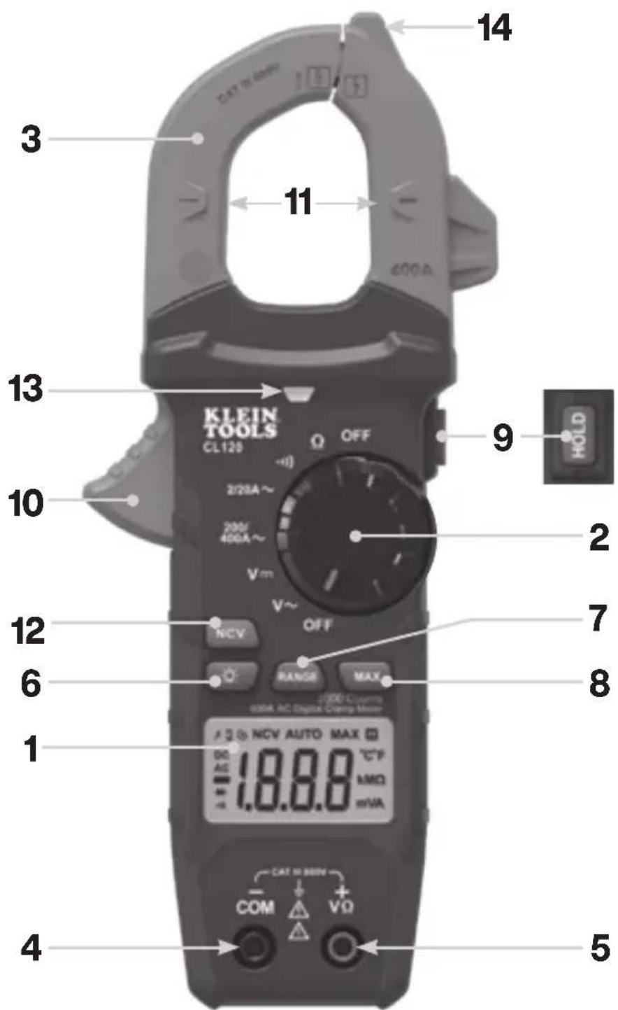Klein Tools CL120KIT - SÍMBOLOS DE LA PANTALLA LCD - 1