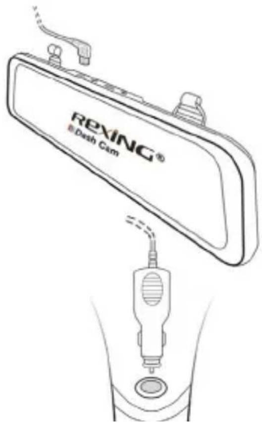 Rexing M1 - Étape 3: Alimentez la caméra et formatez la carte mémoire - 1