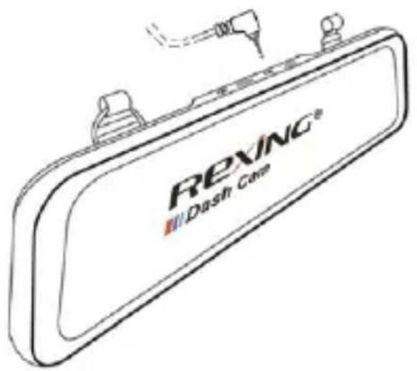 Rexing M1 - 後方のテールライトに赤いケーブルを接続する - 2