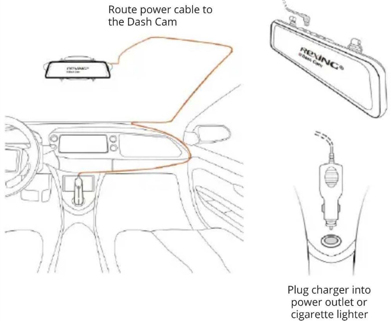 Rexing M1 - Step 6: Installing the Camera onto the Rear Mirror - 1