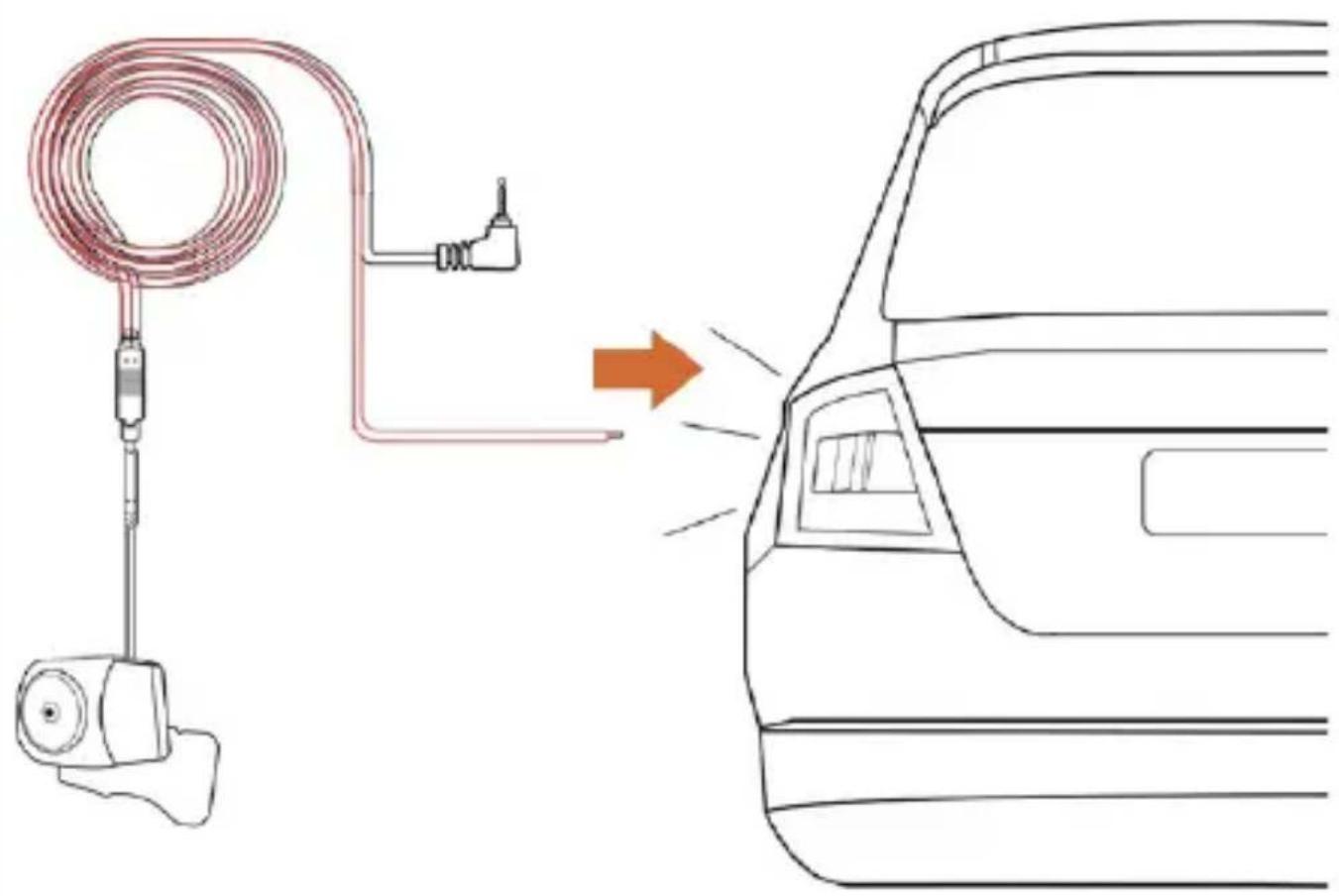 Rexing M1 - Schritt 4: Verkabeln Sie das rote Kabel mit dem hinteren Rückfahrscheinwerfer - 1
