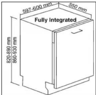 SMEG STL324AQLH - Encombrements de l'appareil (mm) - 1