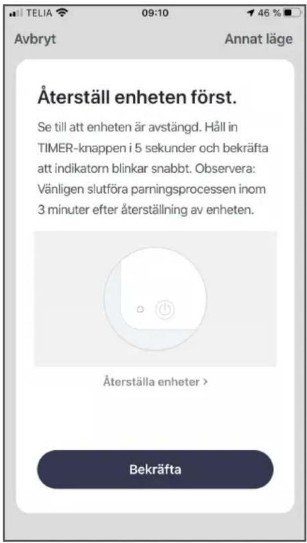 Wood's WAC704G - Återställ enheten Logga in på ditt lokala WiFi - 1