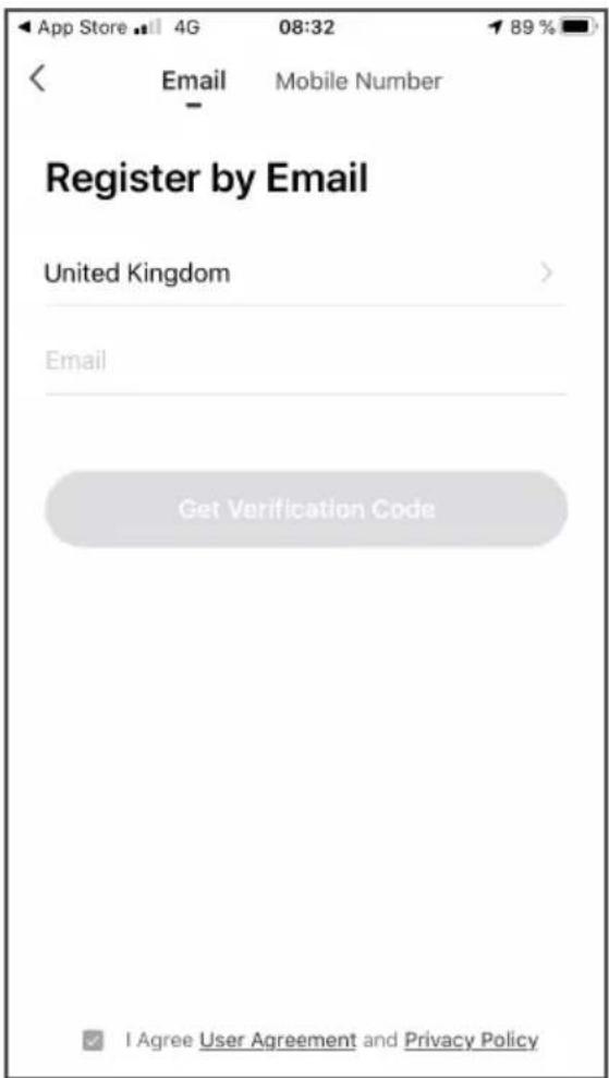 Wood's WAC704G - Choose to register via Email - 1