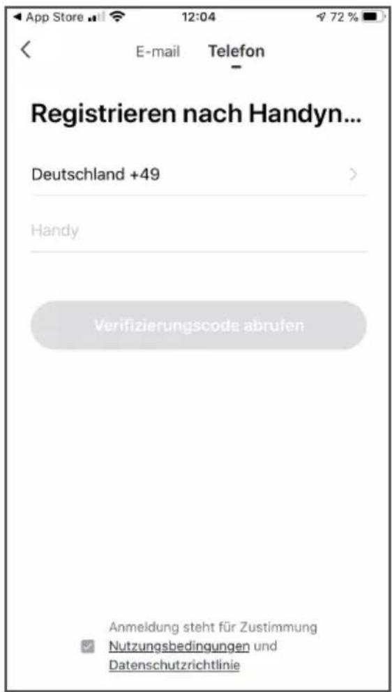Wood's WAC704G - Die Registrierung per Handy-Nr. vornehmen. - 1
