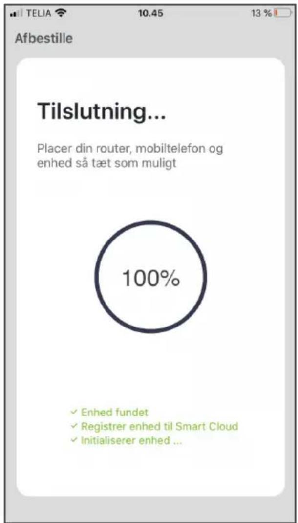 Wood's WAC704G - Efter et stykke tid er din enhed til-sluttet appen og dit WiFi. - 1