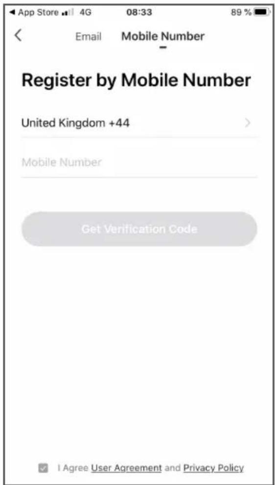 Wood's WAC704G - Choose to register via mobile number - 1