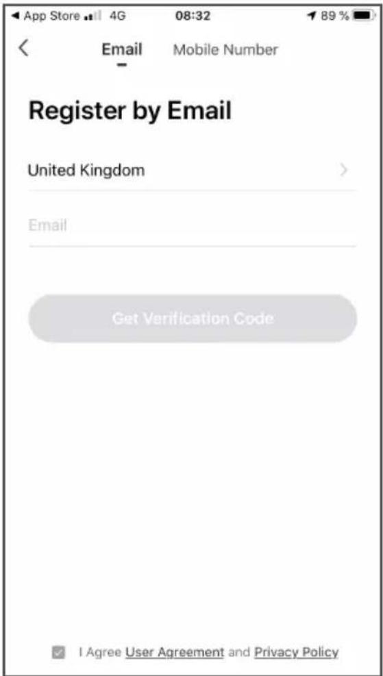 Wood's WAC704G - Valige e-posti teel registreerumine - 1