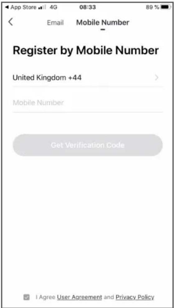 Wood's WAC704G - Kies ervoor om u te registreren via mobiel telefoonnummer - 1
