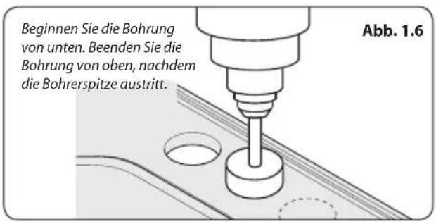 NODOR NorGranite 78.50 1B BG - Vorbereitung der Arbeitsplatte Markierung der Öffnung - 1