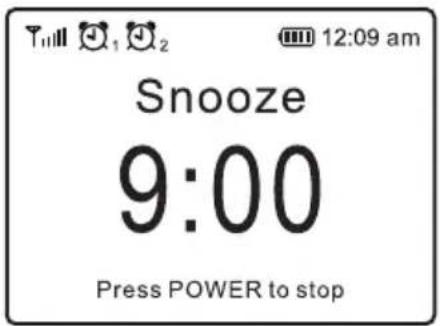 ECG B.BOLD 3200 Cubo - Arresto della sveglia/attivazione dello Snooze - 1
