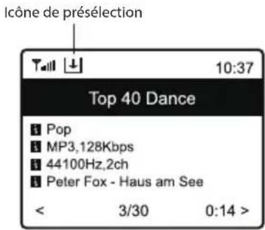 lcône de présélection 10:37 Top 40 Dance Pop MP3,128Kbps 44100Hz,2ch Peter Fox - Haus am See < 3/30 0:14 >