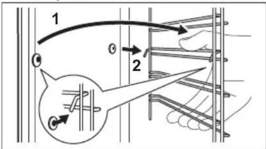 ELECTROLUX KOFDP46H - Removing the shelf supports - 1