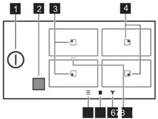 ELECTROLUX EIS67483 - Kezelőpanel elrendezés - 1