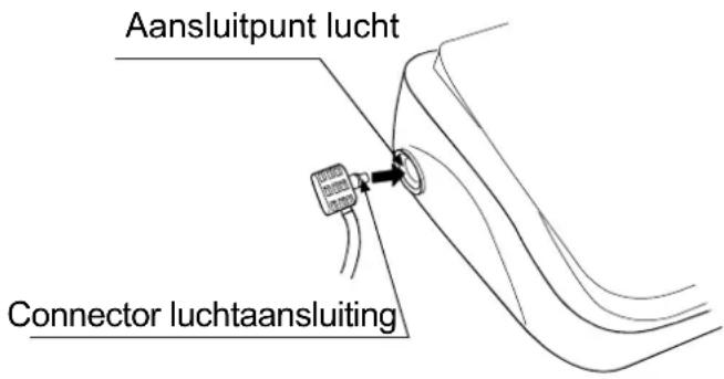A&D UA-767F - De luchtslang aansluiten - 1