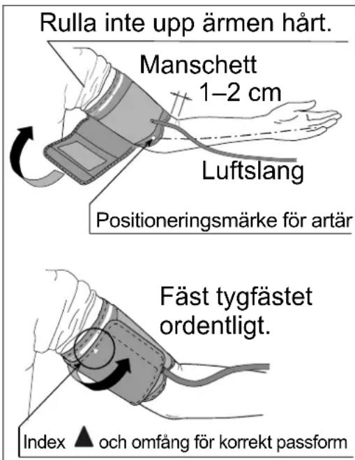 A&D UA-767F - Sätta på armmanschetten - 1
