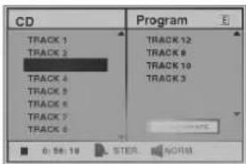 CD Program TRACK 1 TRACK 2 TRACK 4 TRACK 5 TRACK 6 TRACK 7 TRACK 8 TRACK 12 TRACK 8 TRACK 10 TRACK 3 0:56:19 STER NORM