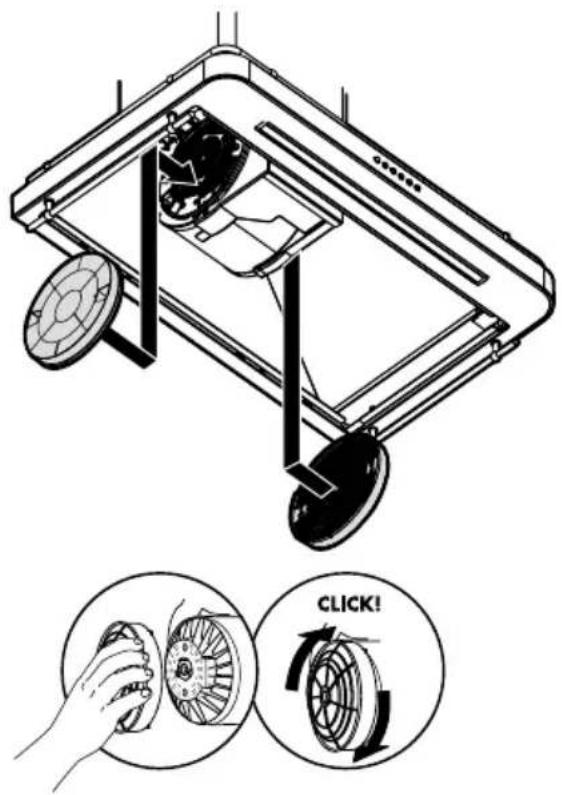 IKEA ALLMÄNBILDAD 704.621.44 - Entretien du filtre à graisses : - 2