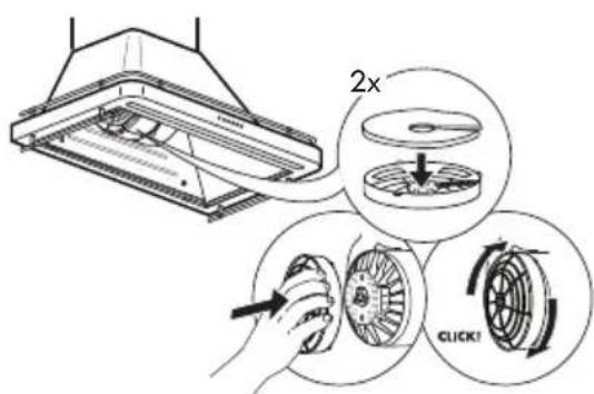 IKEA FÖLJANDE 705.217.04 - Entretien du filtré à charbon (si la hotte est installée dans une installation de recirculation) - 1