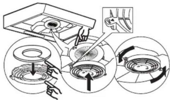 IKEA LAGAN 504.013.97 - Charcoal filter maintenance (if the hood is installed in recirculation installation) - 1