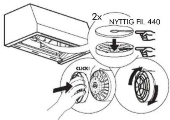 IKEA UPPFRISKANDE 505.270.28 - Entretien du filtre à charbon (si la hotte est installée dans une installation de recirculation) - 1