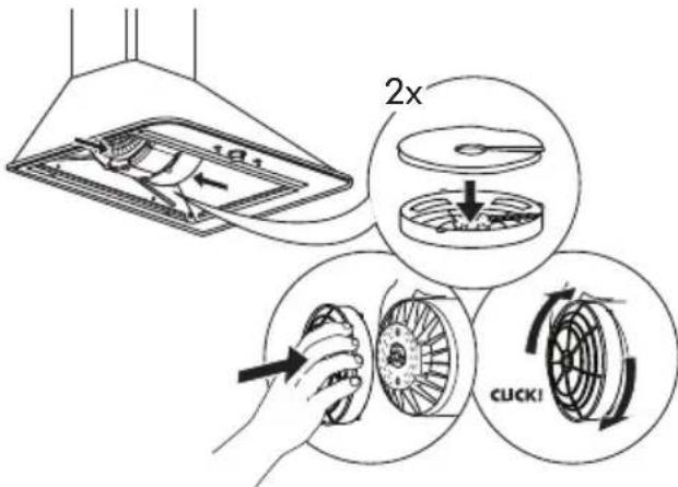IKEA MATTRADITION 003.688.09 - Charcoal filter maintenance (if the hood is installed in recirculation mode) - 1