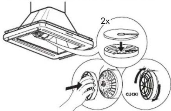 IKEA OMNEJD 105.217.35 - Charcoal filter maintenance (if the hood is installed in recirculation installation) - 1