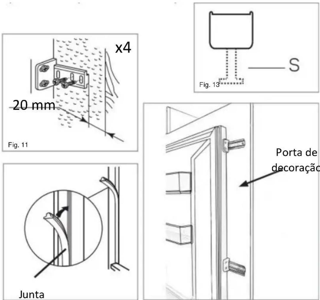 HAIER HATL 174 DE - Montar a porta do painel - 1