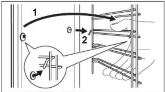 ELECTROLUX KOFEH64X - Entfernen der Einhängegitter - 1