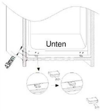 HAIER HATL 126 DE - Positionieren Sie das Gerät und verschrauben Sie es oben und unten mit dem Einbauschrank. - 1