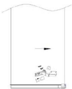 HAIER HATL 126 DE - Bevestig het scharnier aan het meubel met een schroef en bevestig de decoratielijst aan de linkerkant van het product. - 1