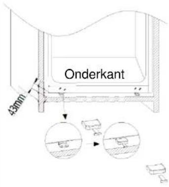HAIER HATL 126 DE - Pas de positie van het apparaat aan, schroef het bovenste en onderste deel van het product vast aan het meubel. - 1