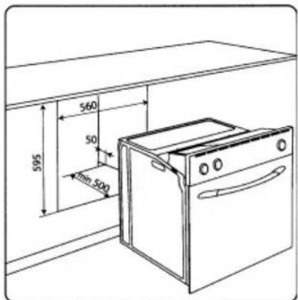 ILVE ILO60DCX - Encastrement du four - 3