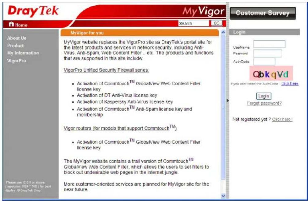 Draytek Vigor 2120 - 透過MyVigor網站來建立 - 1